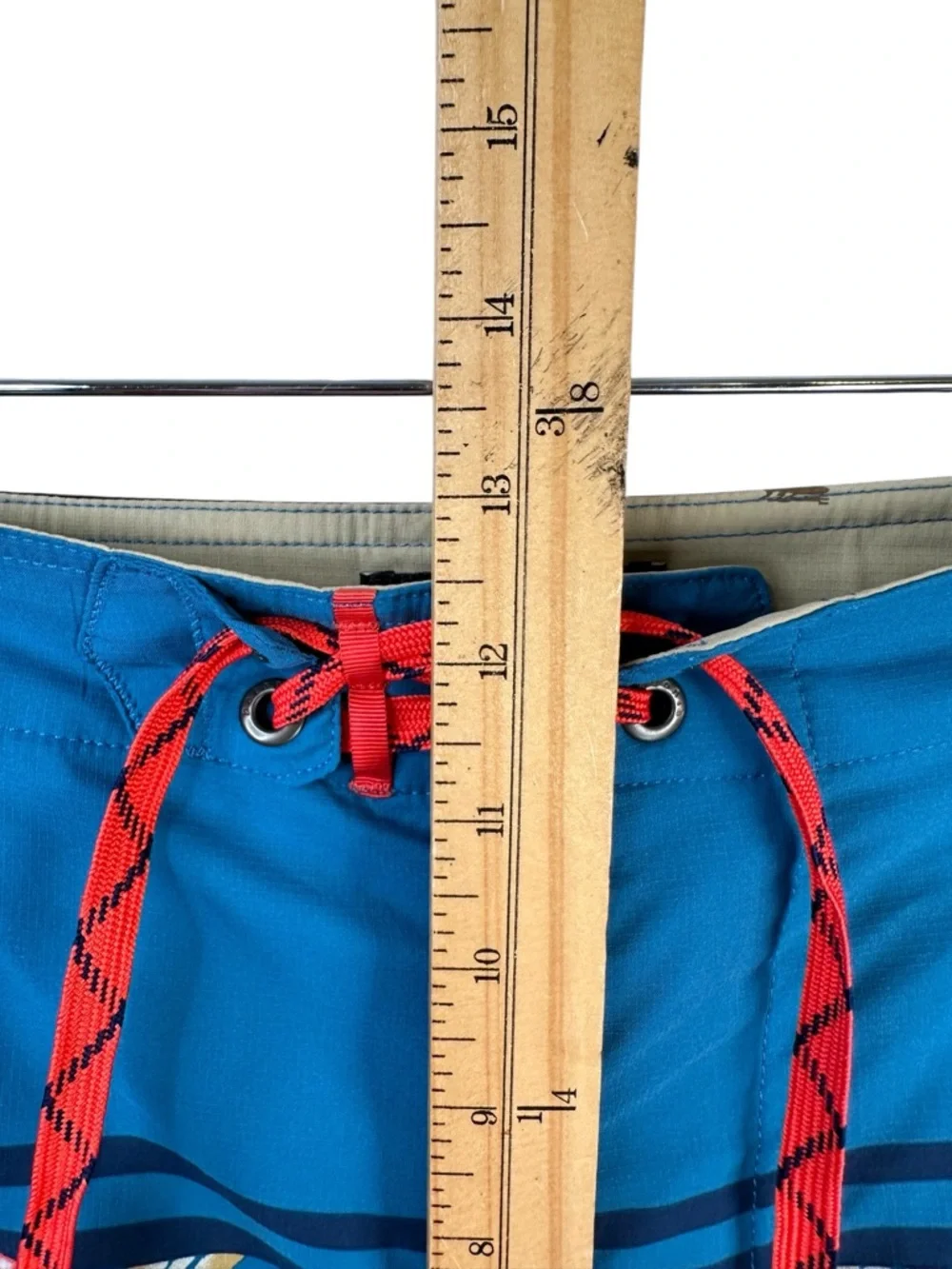 Patagonia Stretch Planing Board Shorts Blue Red Floral Surf Swim 9